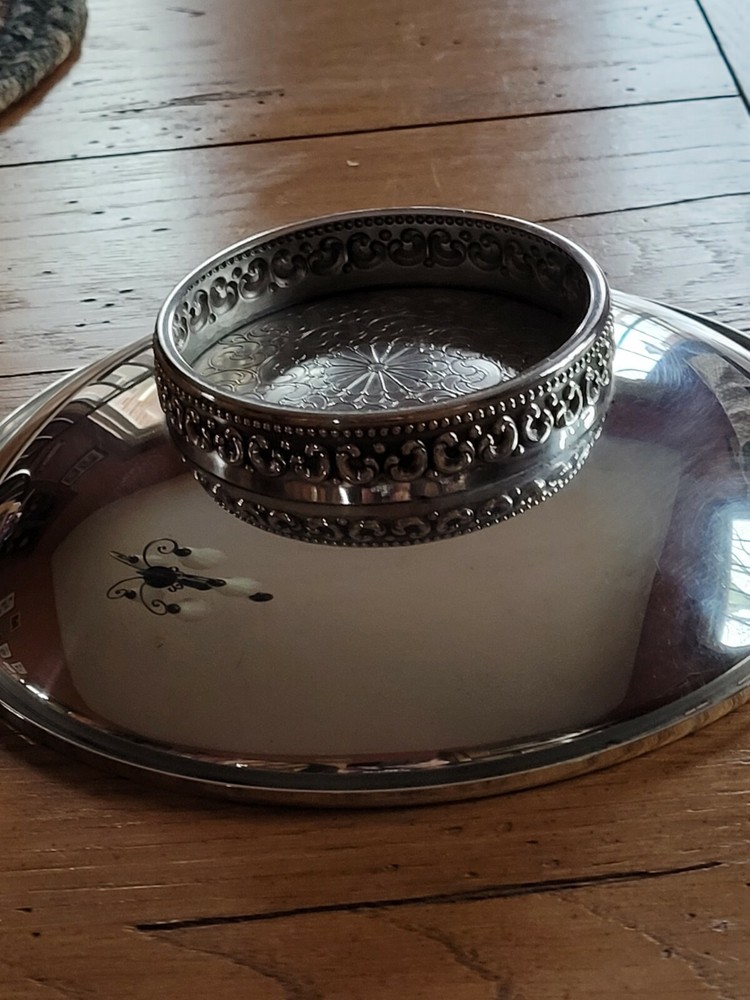 Vintage Silver Plated Avon candy dish, bowl NICE 1060's