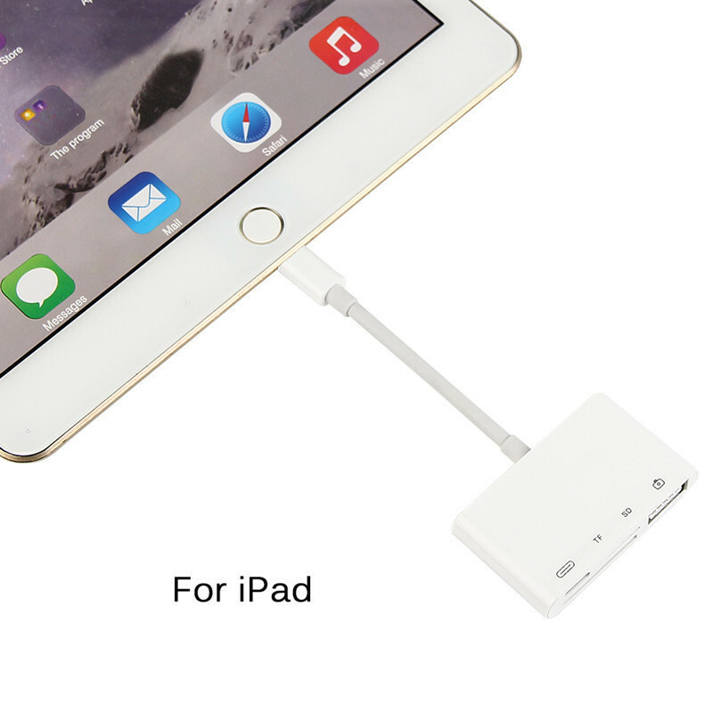 USB to Card Reader Adapter USB Camera Micro SD Memory Slot for iPhone iPad iPod