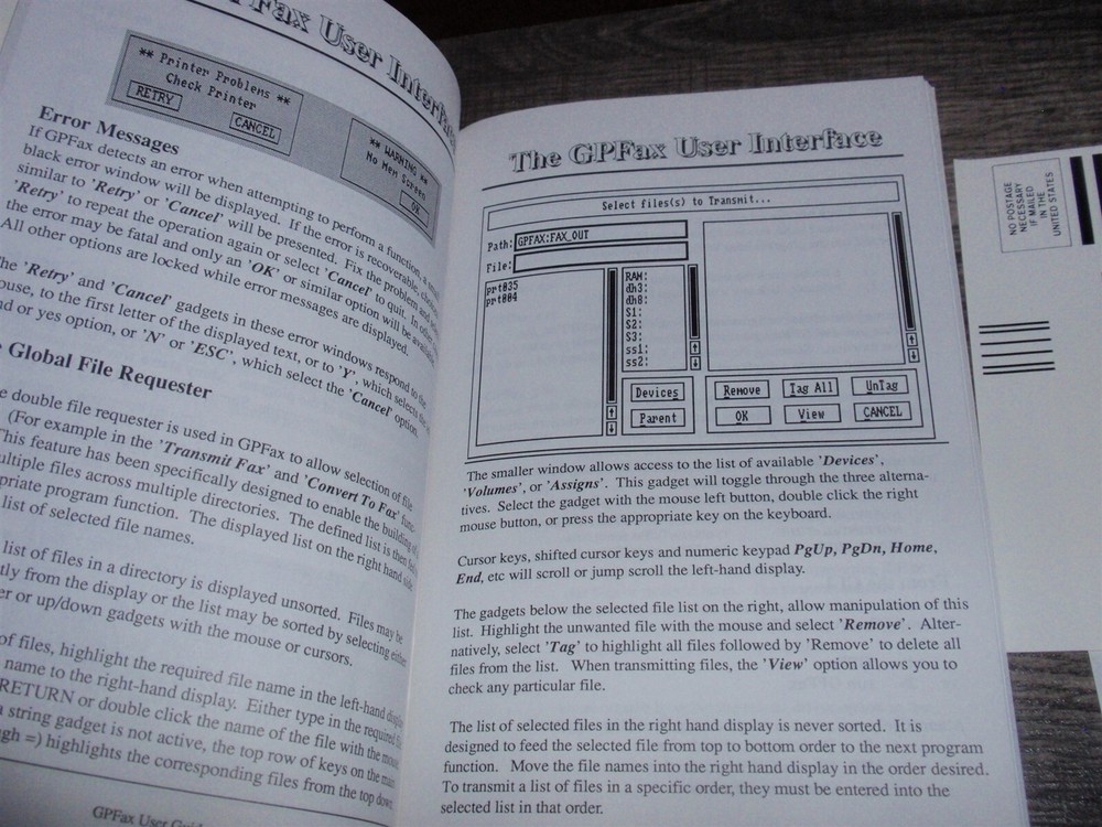 GP Fax Software on 3.5" Floppy Disk 1992 for Commodore Amiga Computers Supra Mod