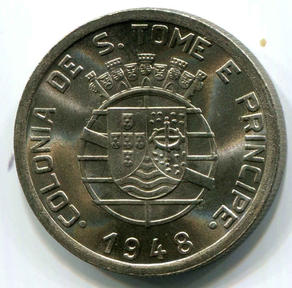St. Thomas & Prince - 1948 1 Escudo in CH BU