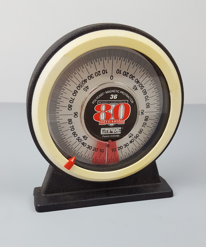 Empire 36 Magnetic Polycast Protractor w/Built-In Angle Pitch Calculator