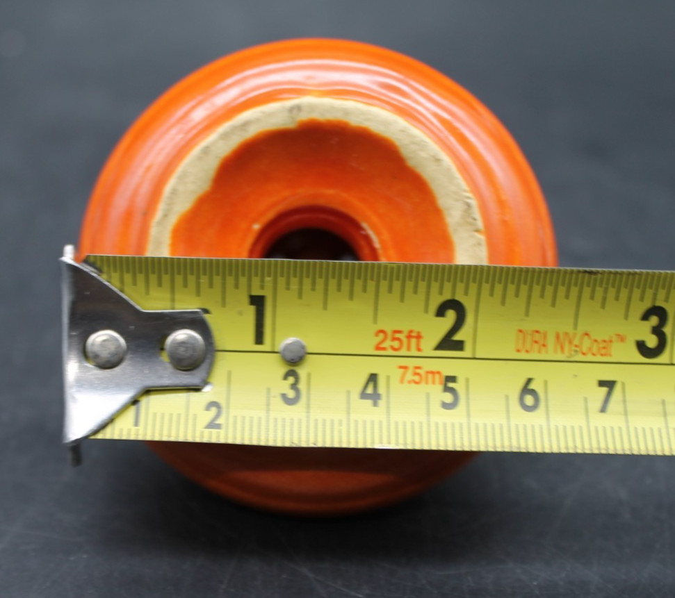 Bauer Pottery Orange Ringware Salt Pepper Shaker Vintage Low