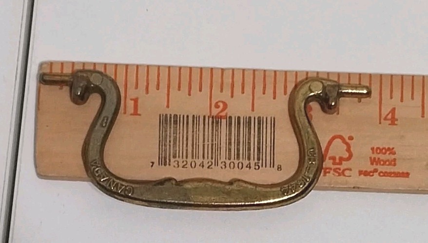 4 Swan Neck Bail Handle CB-1844 Canada Drop Pulls Aged Brass