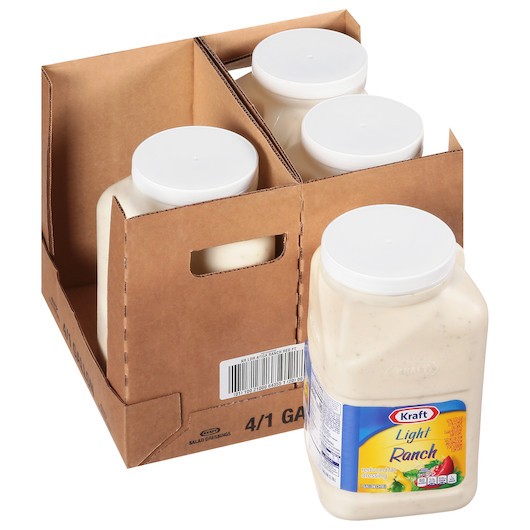 Kraft Light Done Right Ranch Dressing Bulk, 1 Gallon, 4 Per Case