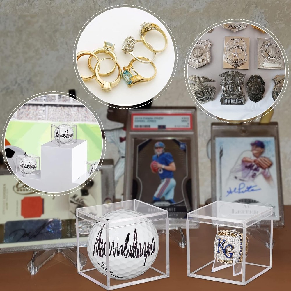 3 Pack Championship Ring Display Case Clear Acrylic 3 Pack,
