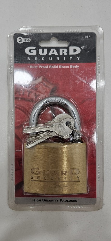 Guard Security Solid Brass Padlock 2 1/2" Lot of 4