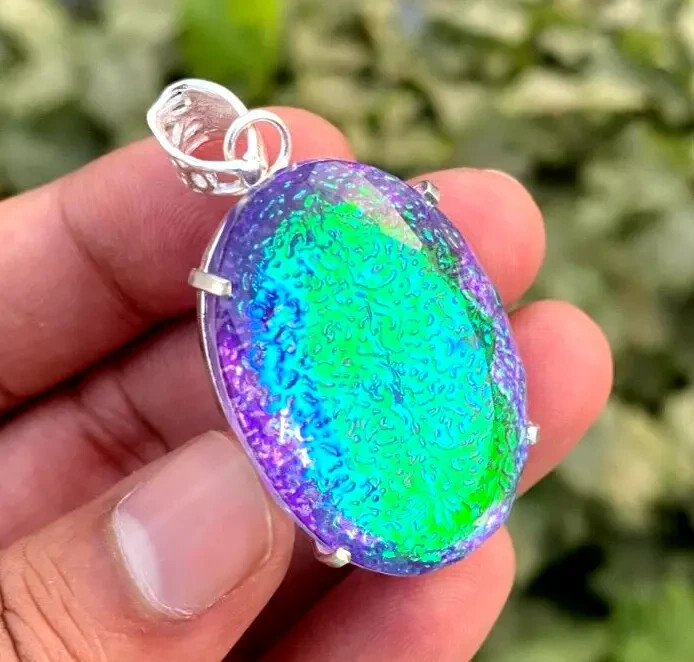 110 Ct+ Natural Oval Monarch Fire Opal Doublet 925 Solid Silver Pendant Gemstone