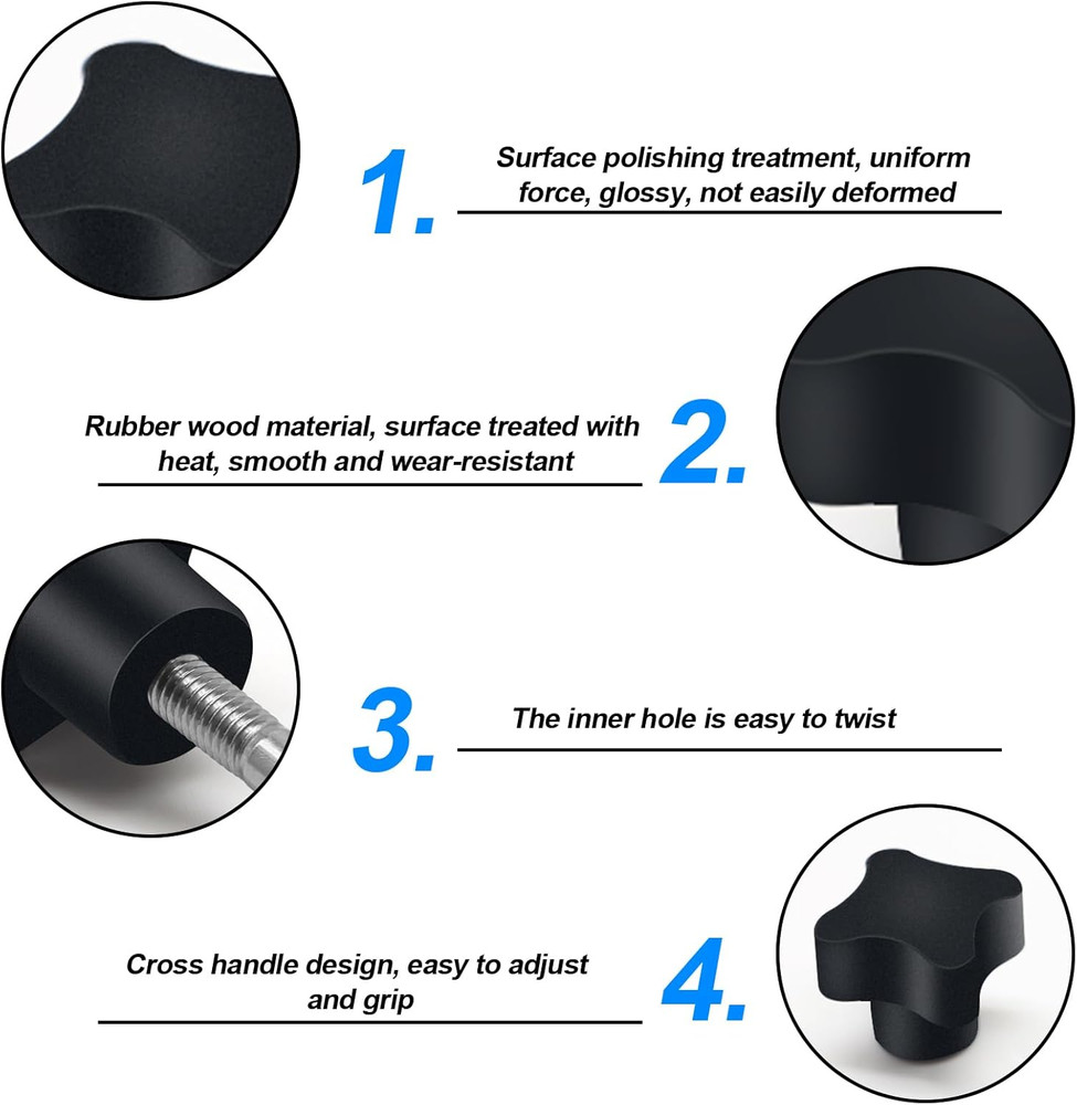 Rollator Walker Replacement Knob 2 PCS Replacement Arm Adjustment Knobs for Roll