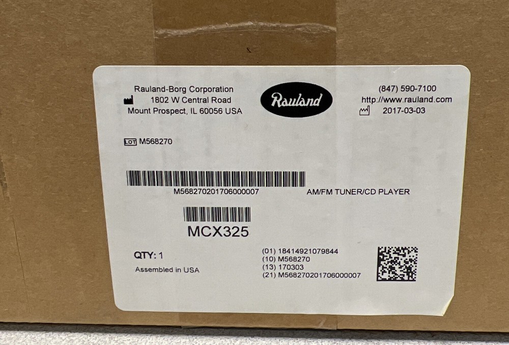 Rauland MCX325 Tuner/ CD Player