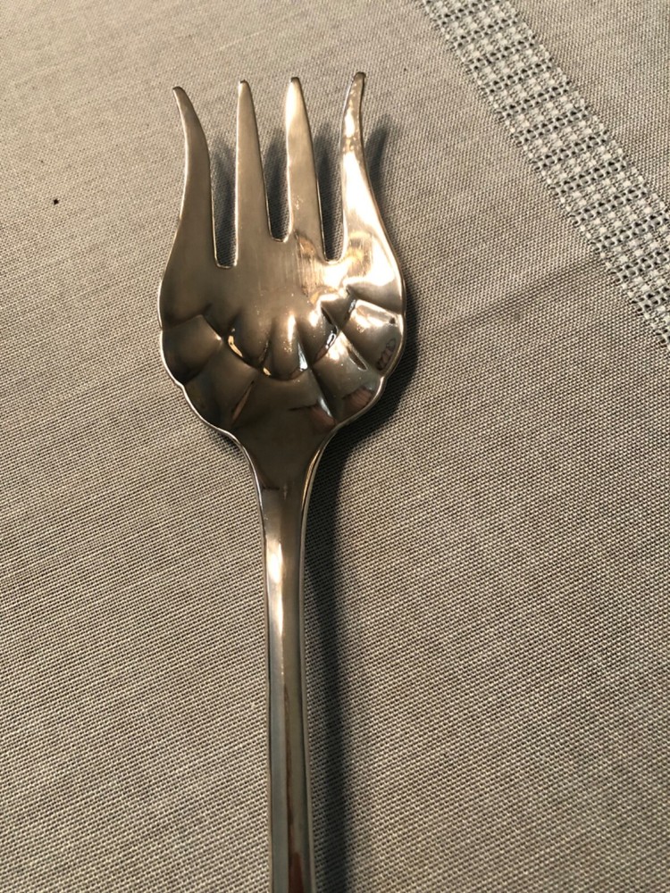 Royal Limited Silverplate Serving Fork With Gold Accent