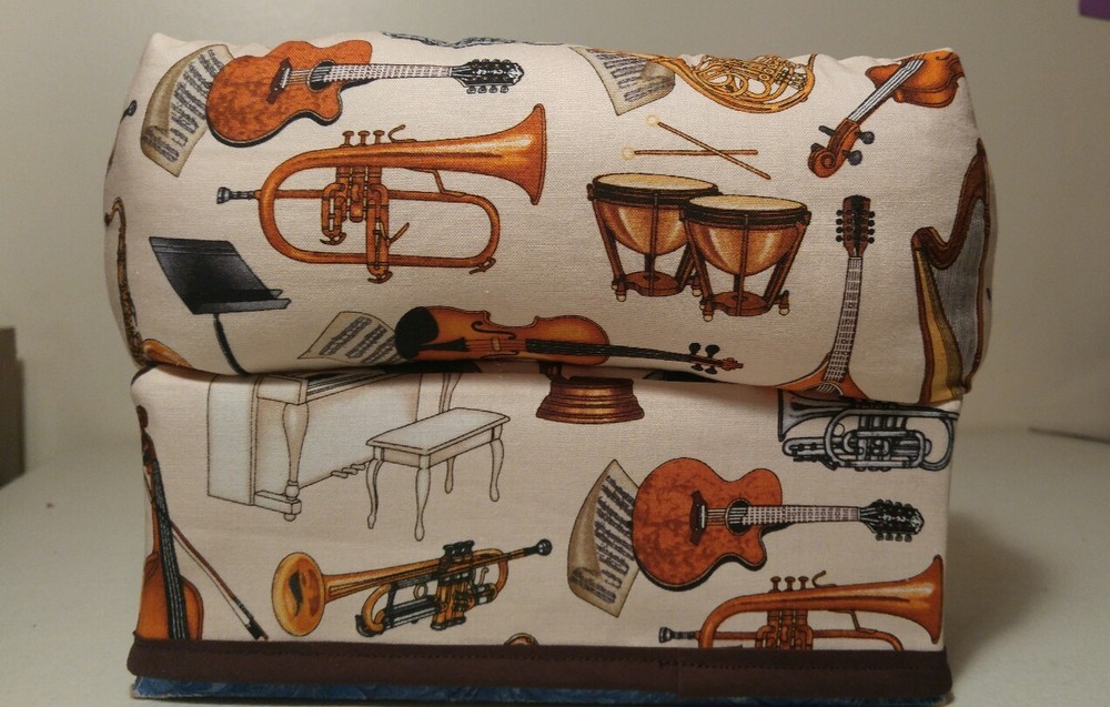 Musical Instruments Tissue Box Cover Handmade