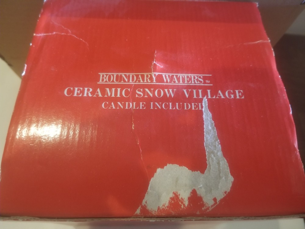 Boundary Waters Ceramic Snow Village