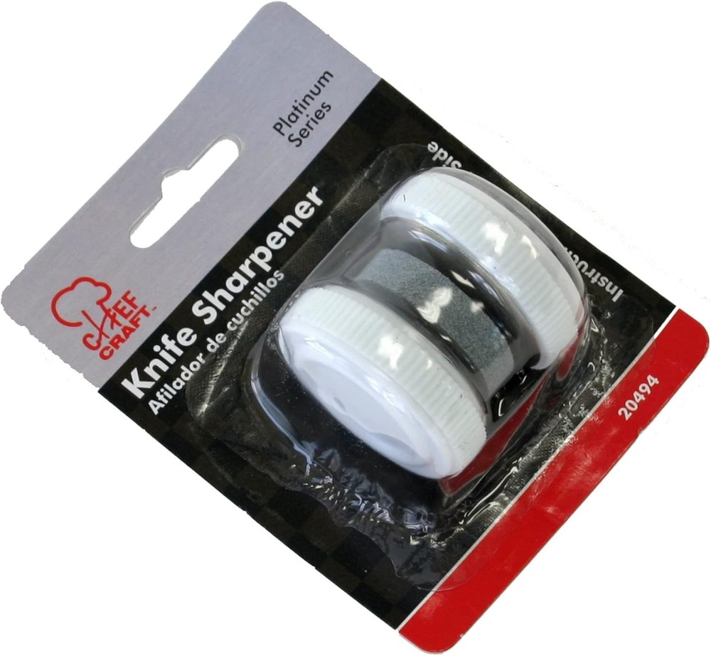 White Roller Style Knife Sharpener - Lightweight Design for Precision Sharpening