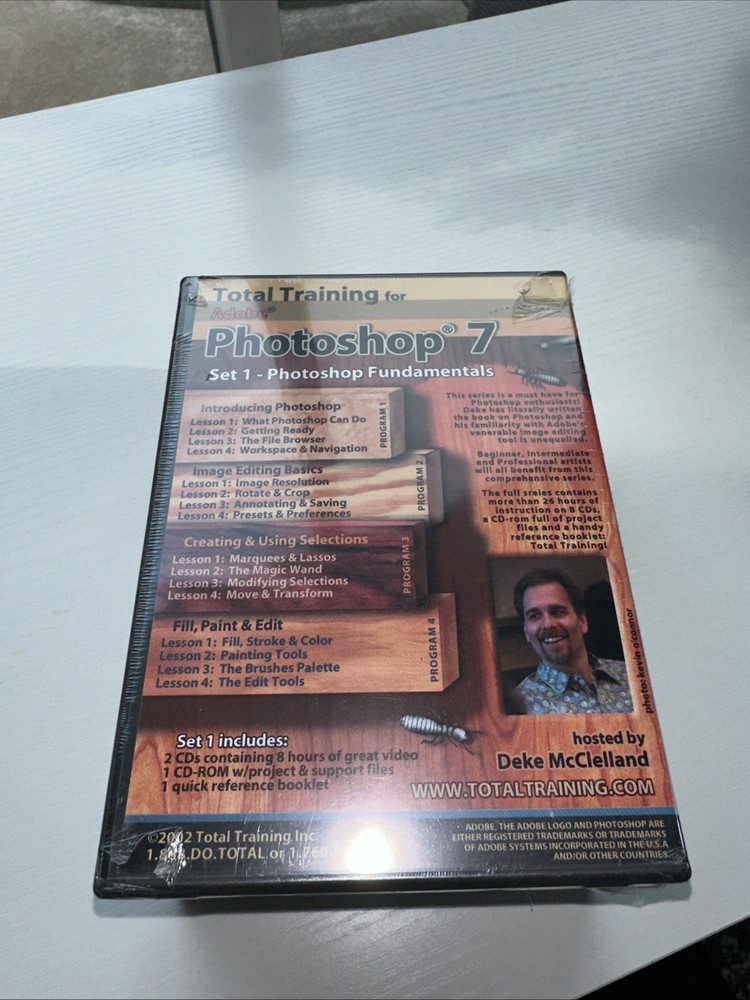 #Z2-Total Training for Adobe Photoshop 7 • Set 1 2 & 3 • DVD • Software Training