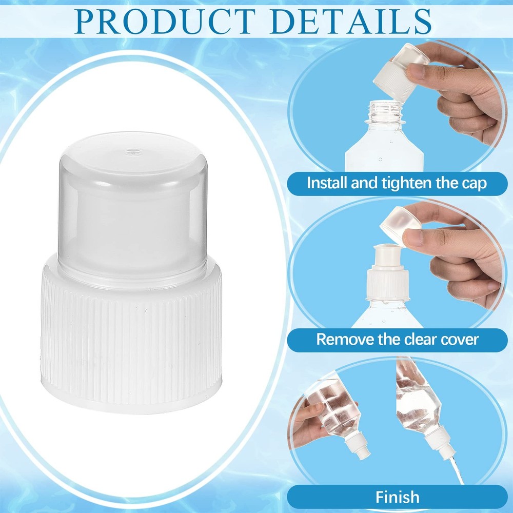 Plastic Push Pull Replacement Caps 28 Mm Twisted Sport Bottle Lid Reusable Water