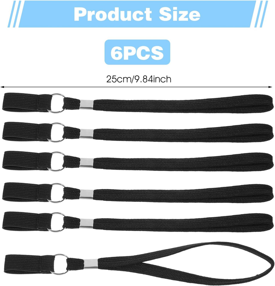 6 Pack Walking Cane Wrist Strap Replacement, Anti-Slip Elastic Trekking Pole Han