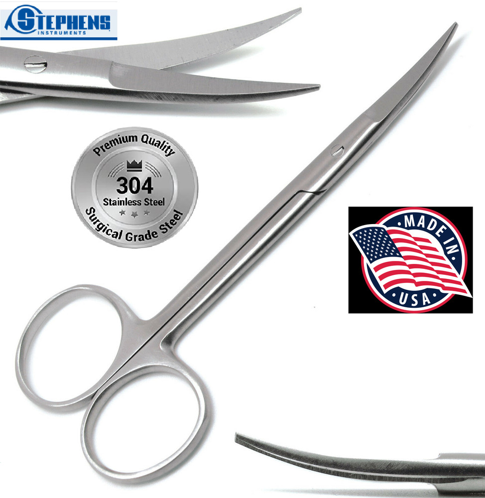 DENTAL IRIS GUM CURVED SCISSORS SURGICAL TISSUE SHARP SHEARS MEDICAL TOOLS