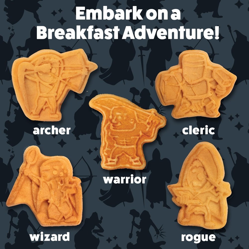 Fantasy-Themed Electric Mini Waffle Maker for Unique Breakfast Adventures
