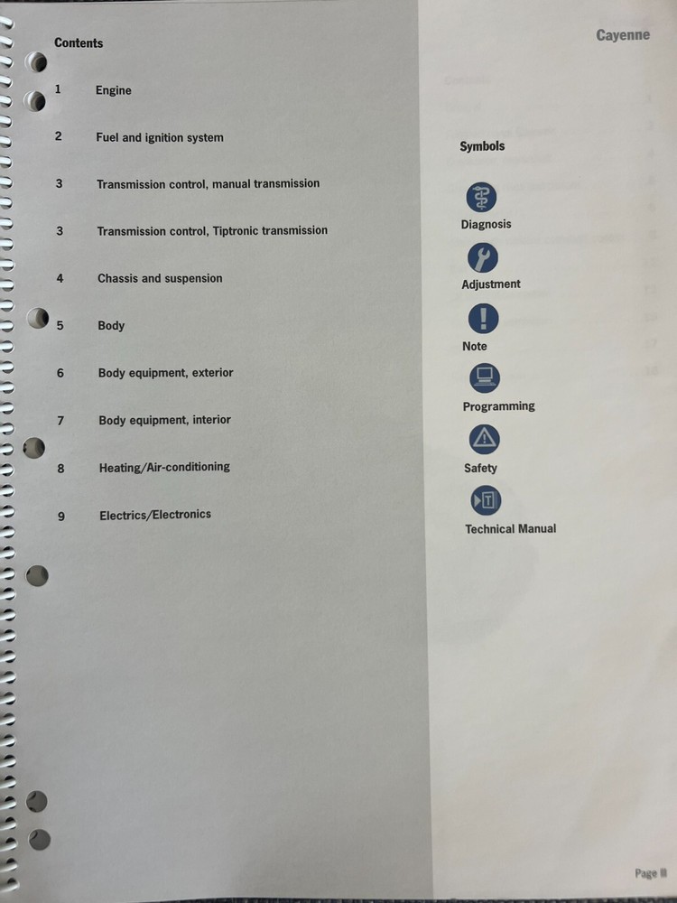 Porsche 2004 Cayenne /S/T Technical Bulletin