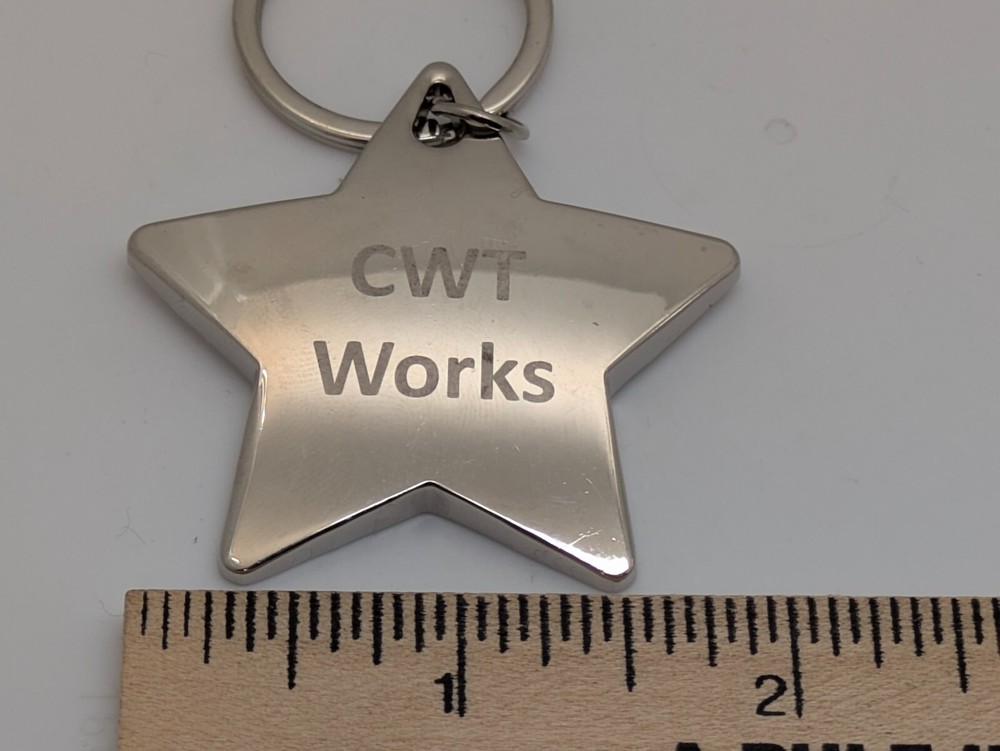 CWT Works Silvertone Star Keychain