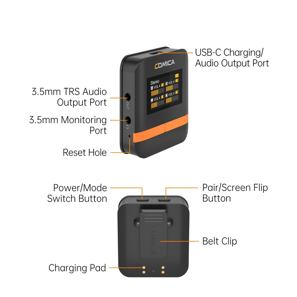 Comica Vimo Q Four-Channel Mini Wireless Lavalier Microphone System