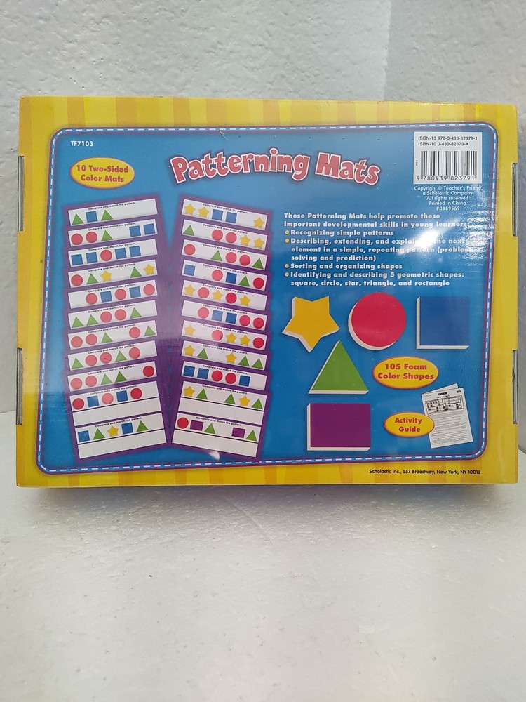 🏵️ Scholastic Patterning Mats Research Based 20 Activities 🟠