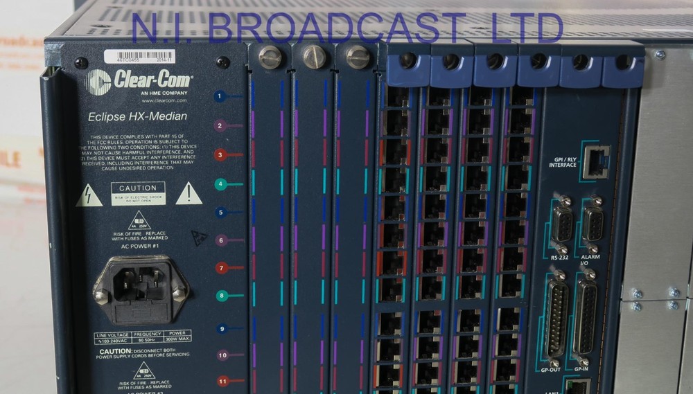 Clearcom Eclipse HX 64x channel intercom and 2x GPI6 modules