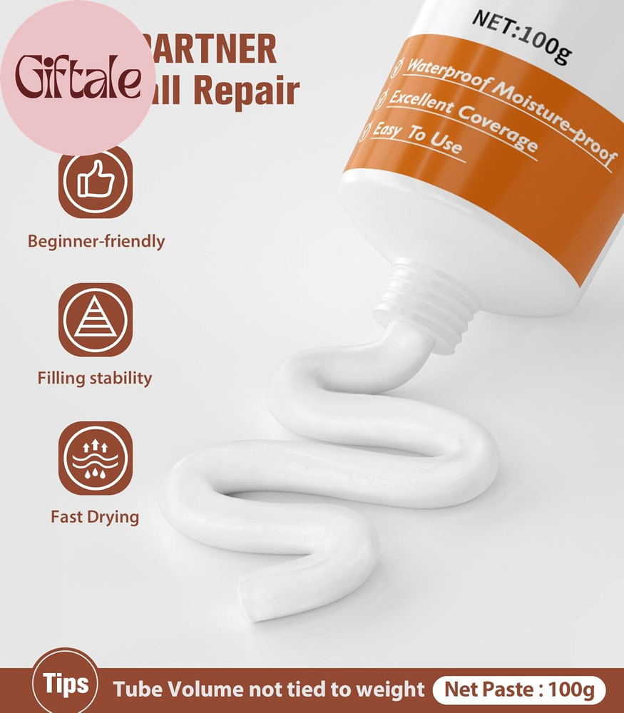 Drywall Repair Kit,Wall Patch Repair Kit,2 Pack Wall Patching Agent,Simple Filli