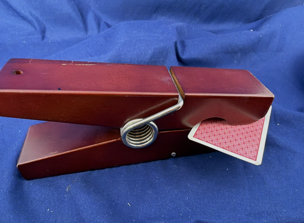 Giant Wall Hanging Over Sized Clothes Pin 8" Functioning Wood Chrome Office