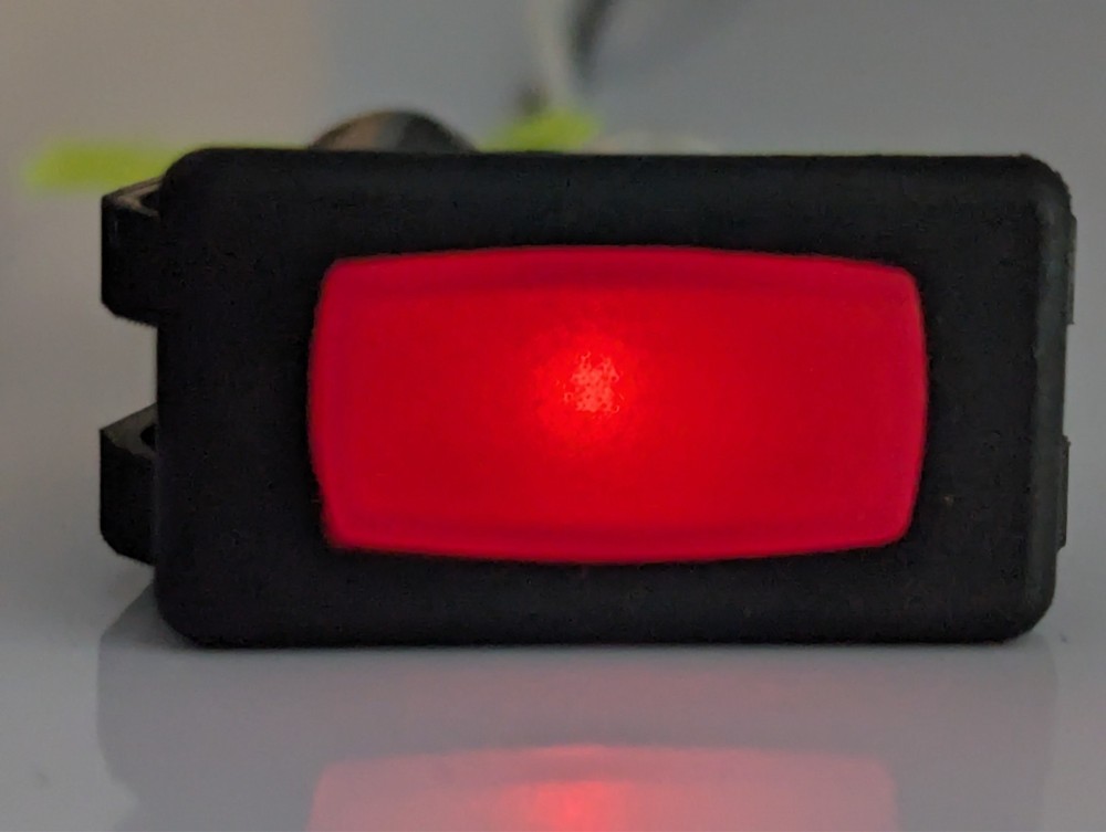 5x McGill Red Neon 125 Volt Rectangular Panel Indication Lamps, 1.25" x 5/8"