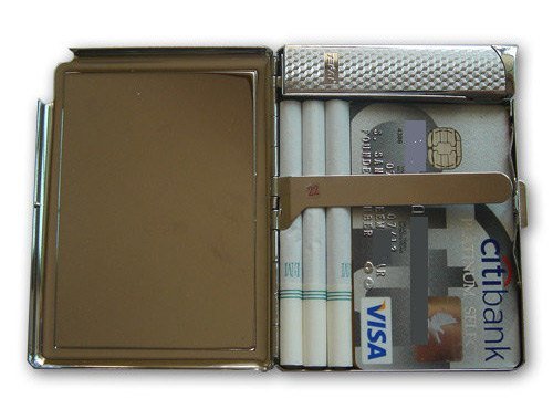 Vintage Luck Cigarette Ad Image Case with lighter ID Holder Wallet