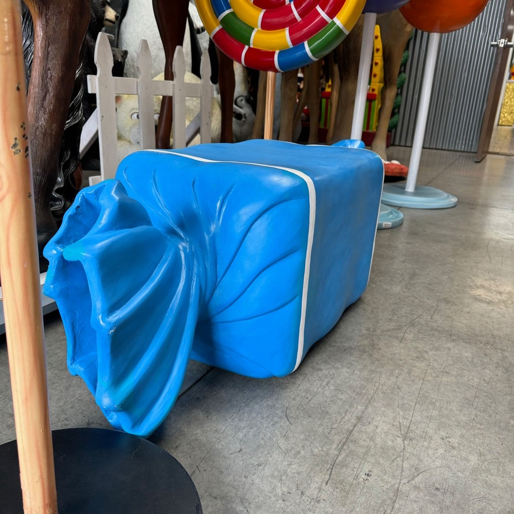 Chocolate Candy Blue Over Sized Resin Statue Restaurant Theme Decor Prop Display