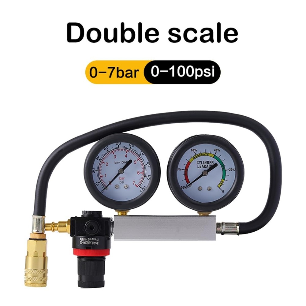 TU-21Cylinder Leak Down Tester Kit, Automotive Engine Compression Leakage Ki...