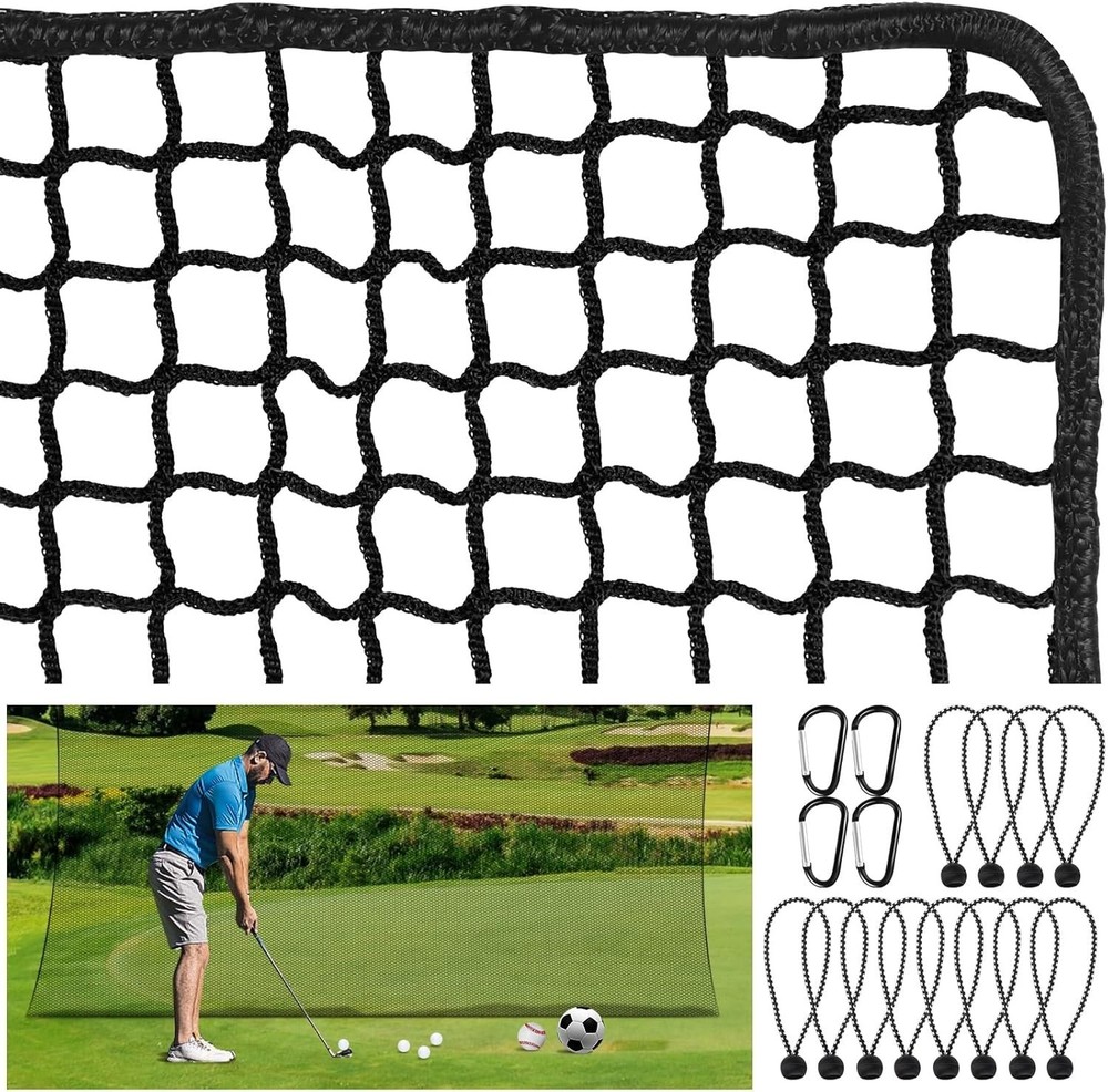 Golf Practice Net, 10Ft/15Ft/20Ft Golf Hitting Nets Heavy Duty Nylon Golf Net...