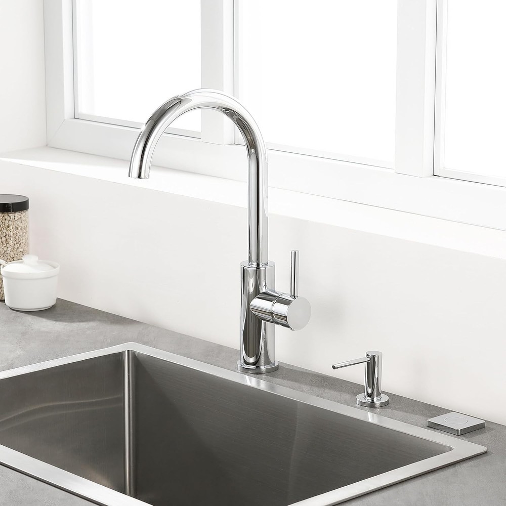 Garbage Disposal Cordless Air Switch Kit Brass Polished Chrome Push Button