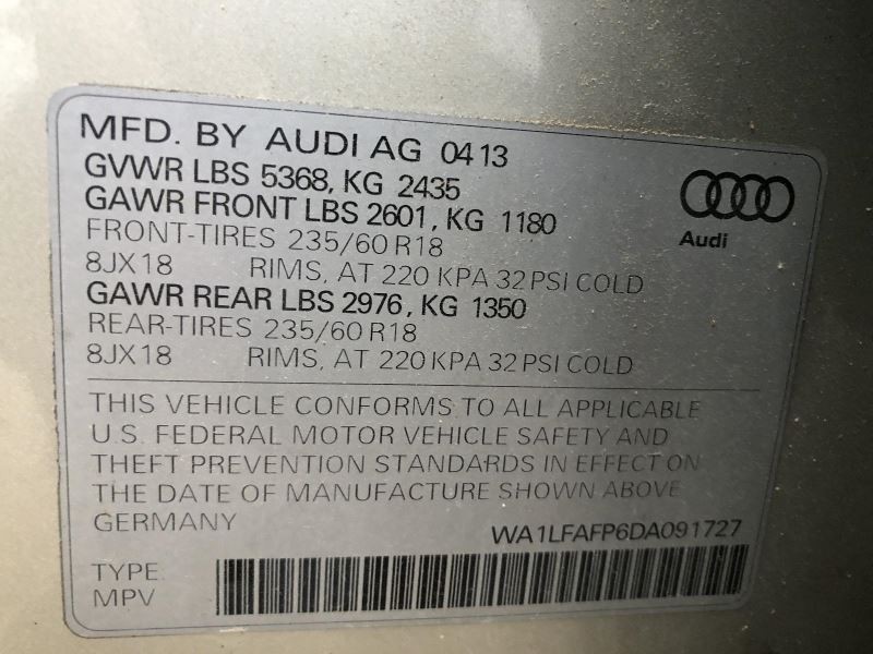 2009-2017 AUDI Q5 Infotainment Display Control Switch (console) 859943