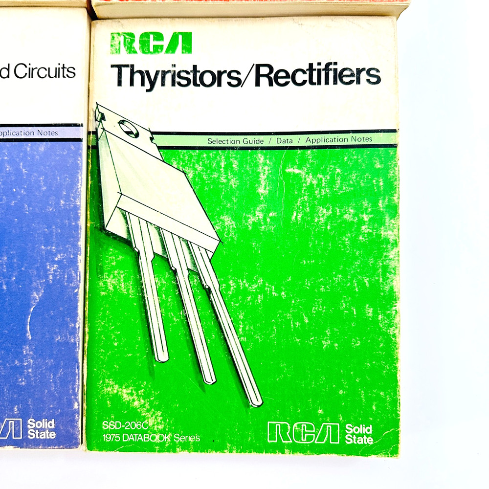 4 RCA Databooks 1974 Power Transitor, Thyristers Rects, COS/MOS, Linear Circuits