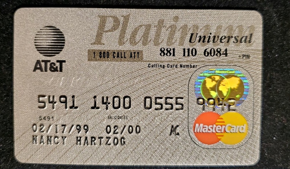 AT&T Platinum Universal MasterCard Card Exp 2000  cc239