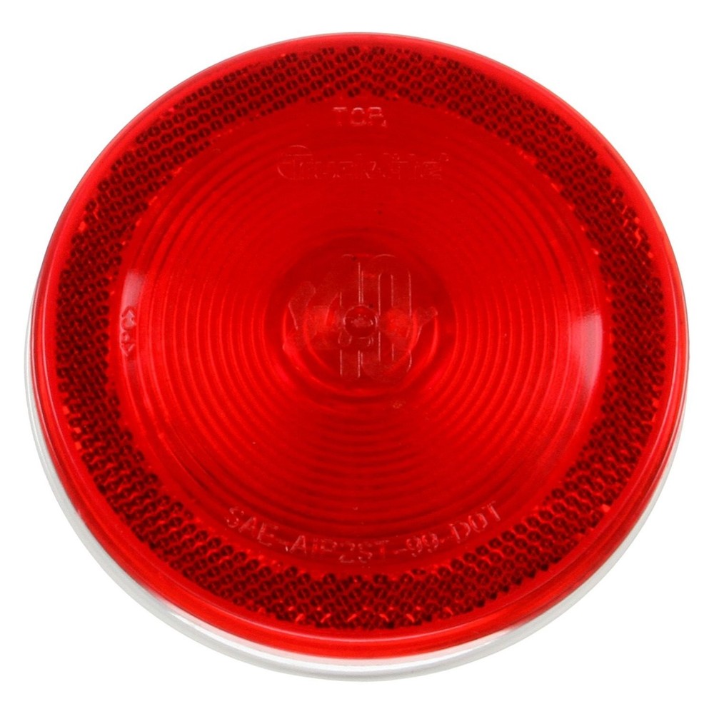 Super 40 4" Reflectorized Sealed Red Round Grommet Mount Combination Tail Light