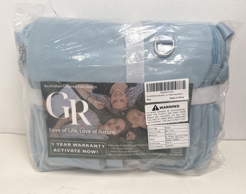 Glorieroo Backpack Bookbag Haze Blue