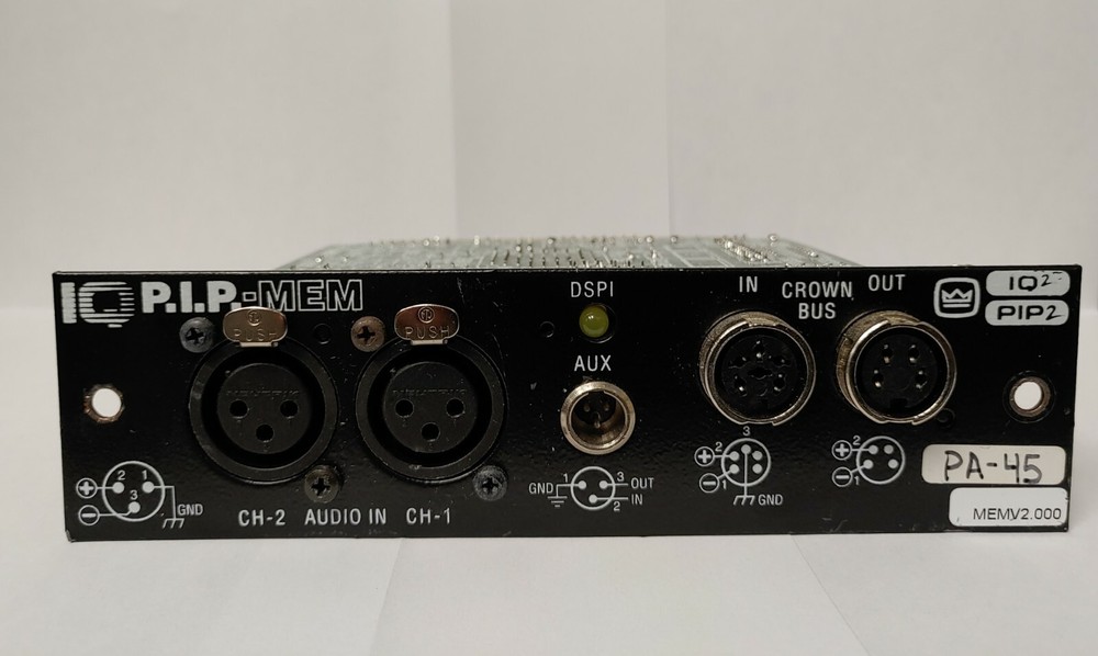 Crown PiP2 IQ2 - without PIP2 input Adapter