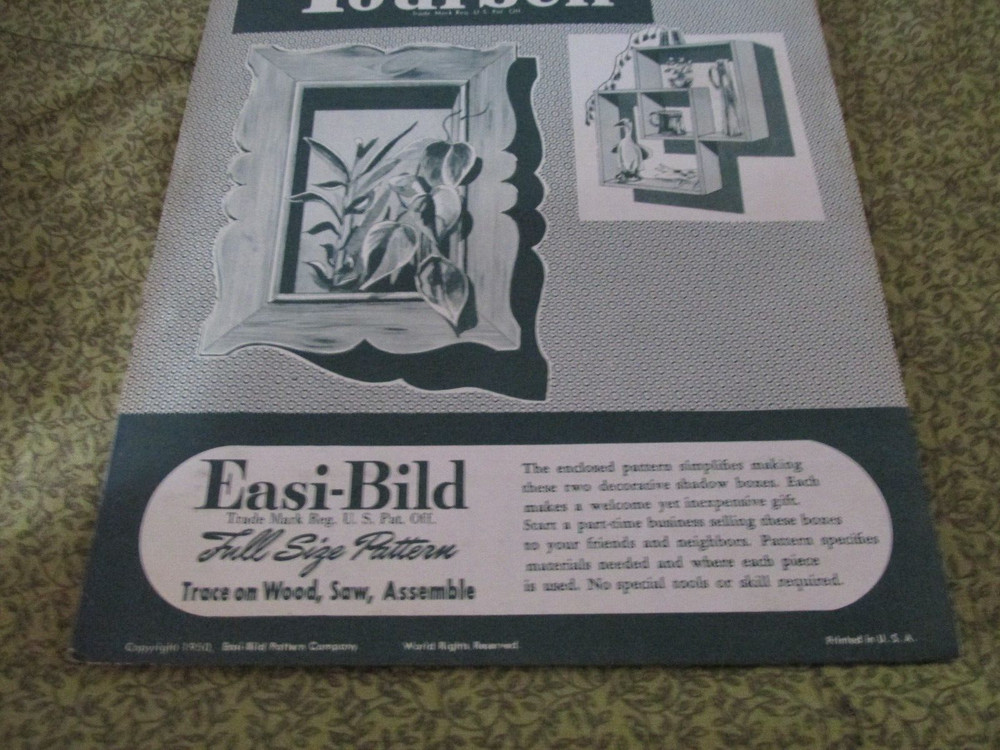 Easi-Bild Build It Yourself PATTERN COMPLETE NO. 301 Shadow Boxes wall shelf