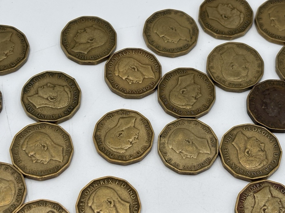 three pence coins Bundle X 28