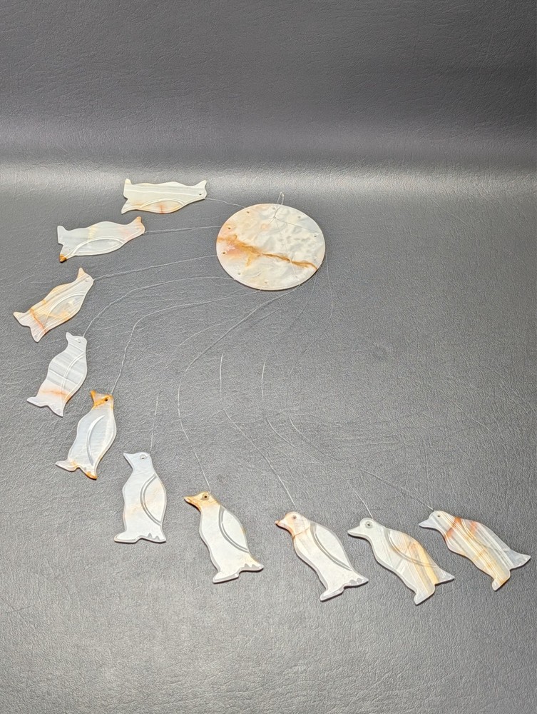 White Onyx Penguin Wind Chime