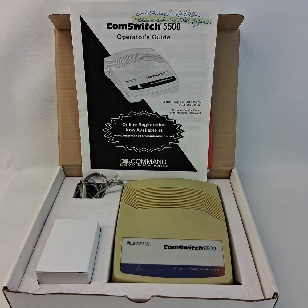 Command Communications ComSwitch 5500 Phone Fax Modem 3-Port Call Switch