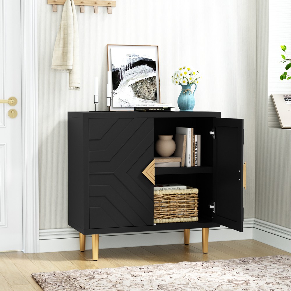 Modern Sideboard Accent Cabinet 32" Kitchen Buffet Bedside Console Table w/ Door