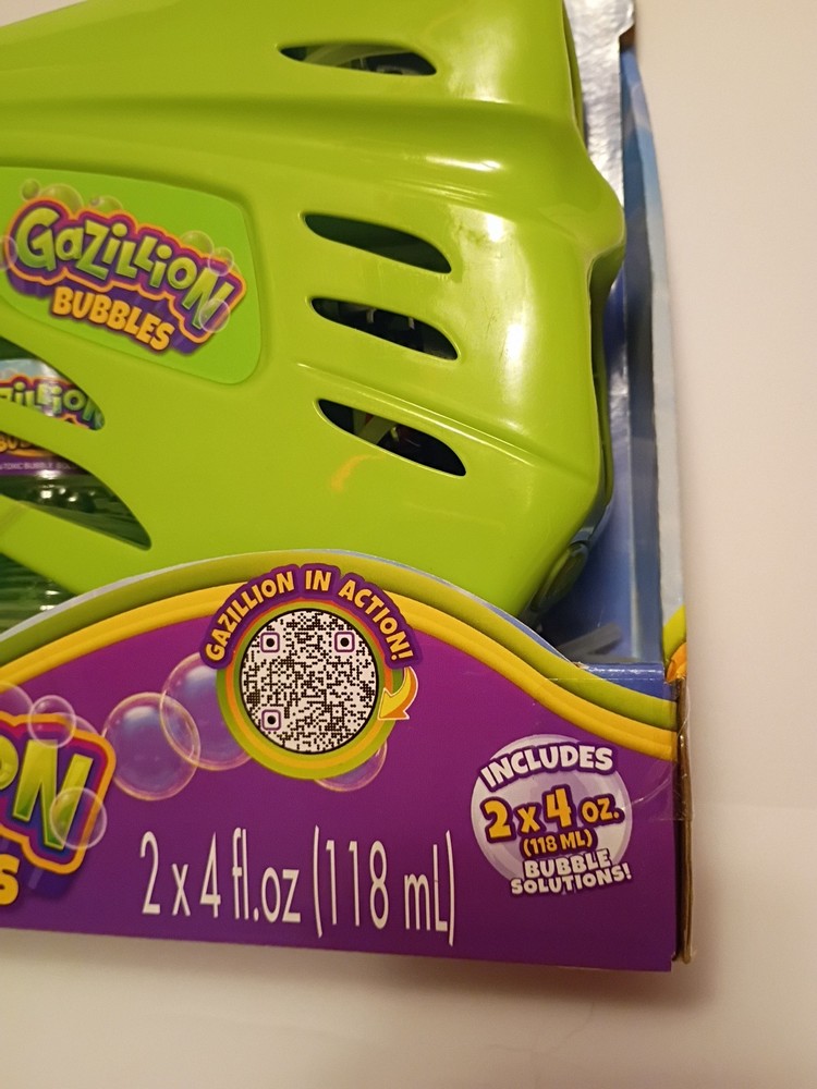Gazillion Bubbles Double Bubble Blaster 2-in-1 Bubble Wand & Machine (Ages 3)