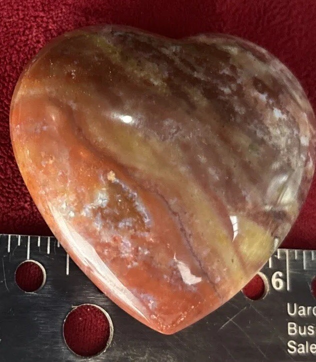 2 inch petrified wood heart