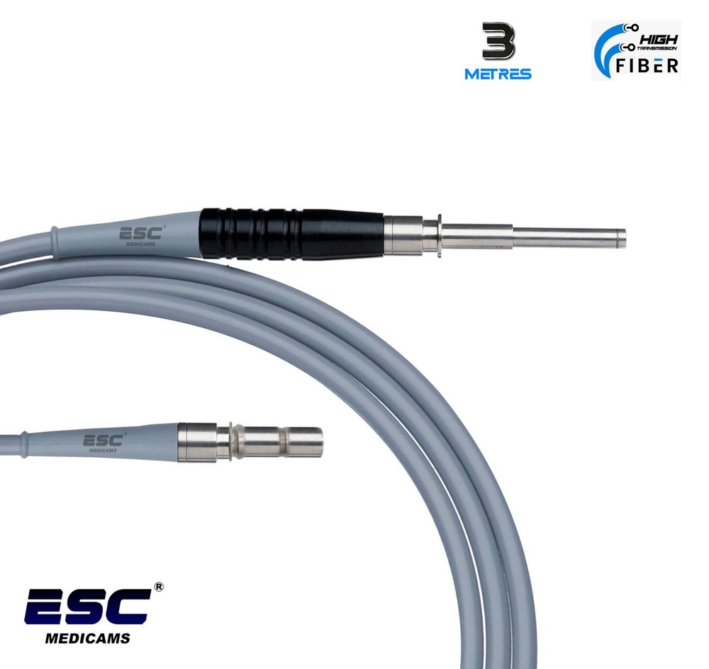 Zeiss Operating Microscope Fiber Optic Light Cable to Storz LED Light Source 3m