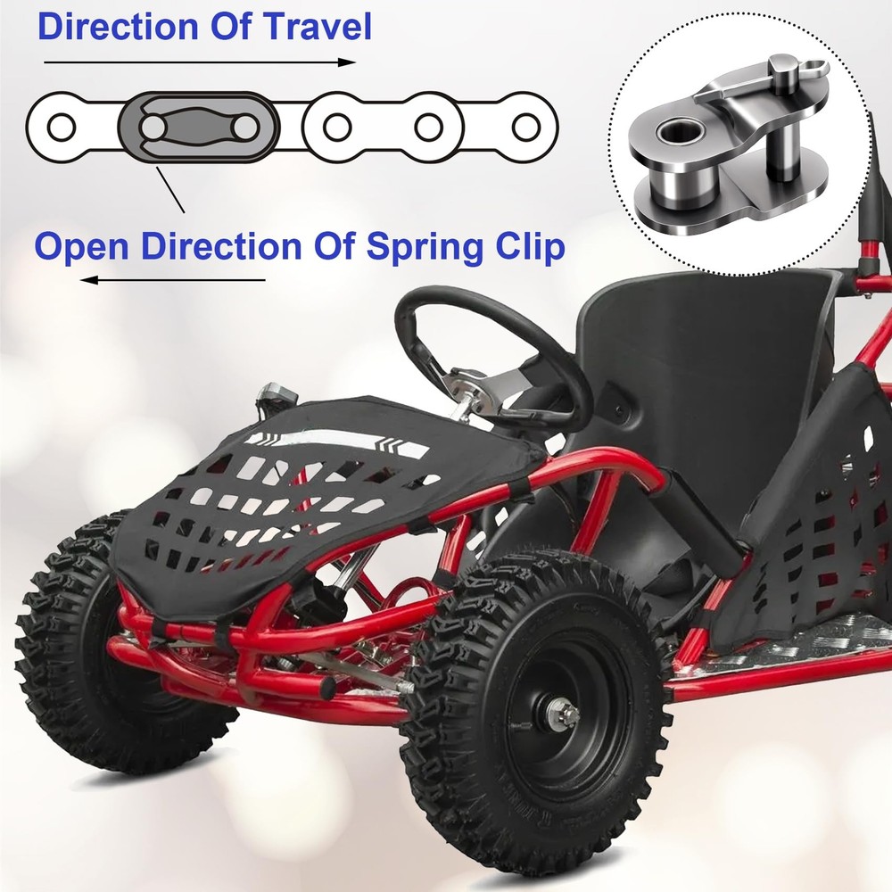 5 PCS #420 Roller Chain Offset Half Link Carbon Steel Half Roll Chains Connec...